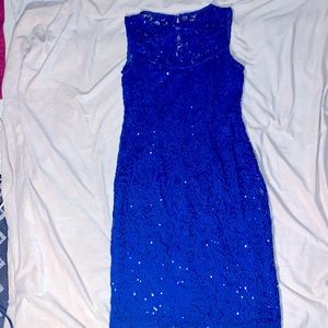Blu Sage Nacy Blue Sequin dress